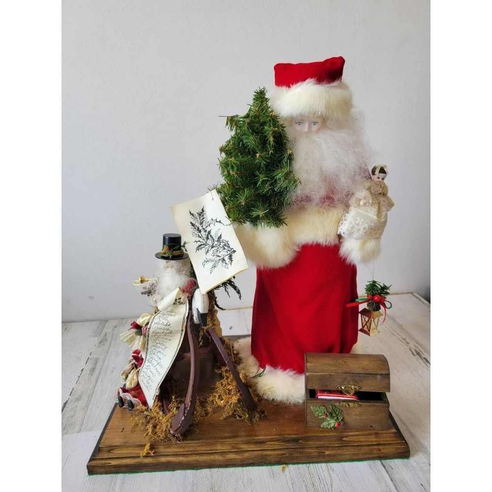 Bit Christmas elfin Marshall Fields 1990 rare‎ musical Xmas decor sleigh 20 in